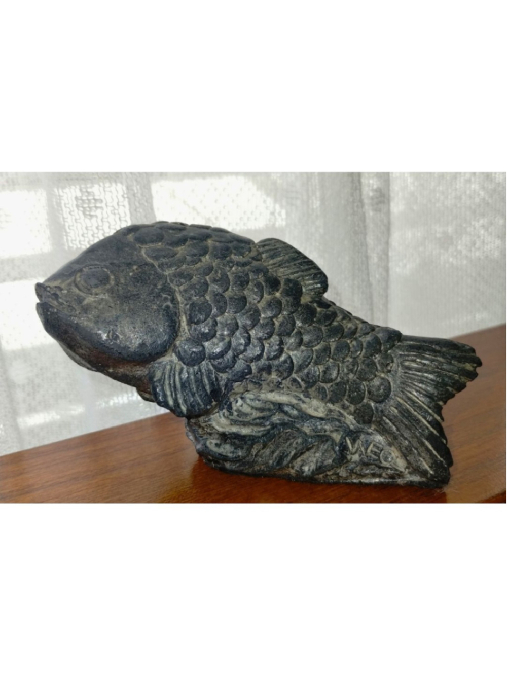 Wolf Originals Hand-Carved Soapstone Koi Fish Sculpture